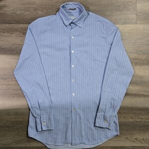 Paul Smith Men's Blue Striped Shirt Medium M 100% Cotton Italy Good Condition